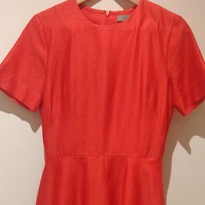 Silk blend cocoon dress